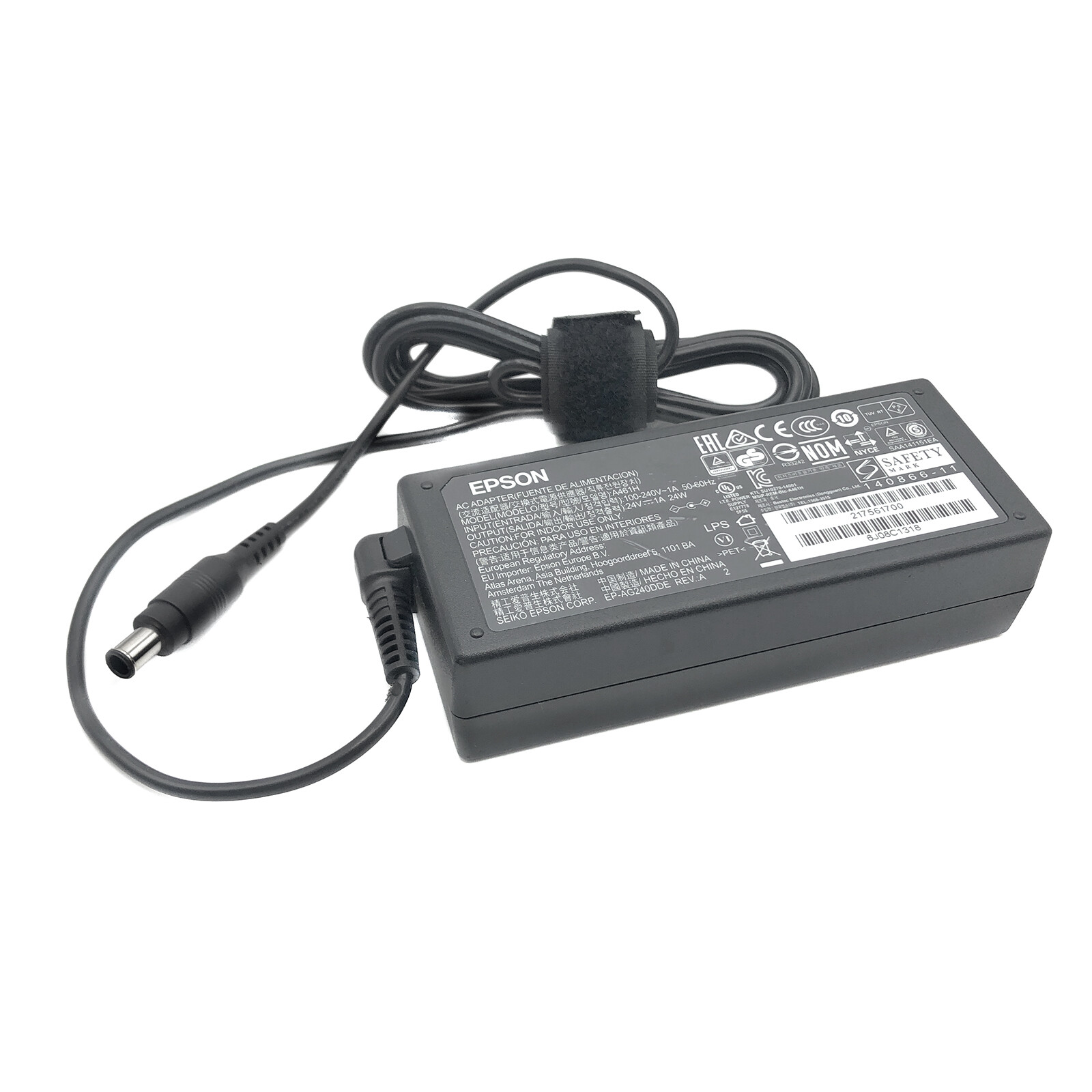 Genuine AC Power Supply Adapter Charger Epson A461H 24V 1A 24W w/Cord