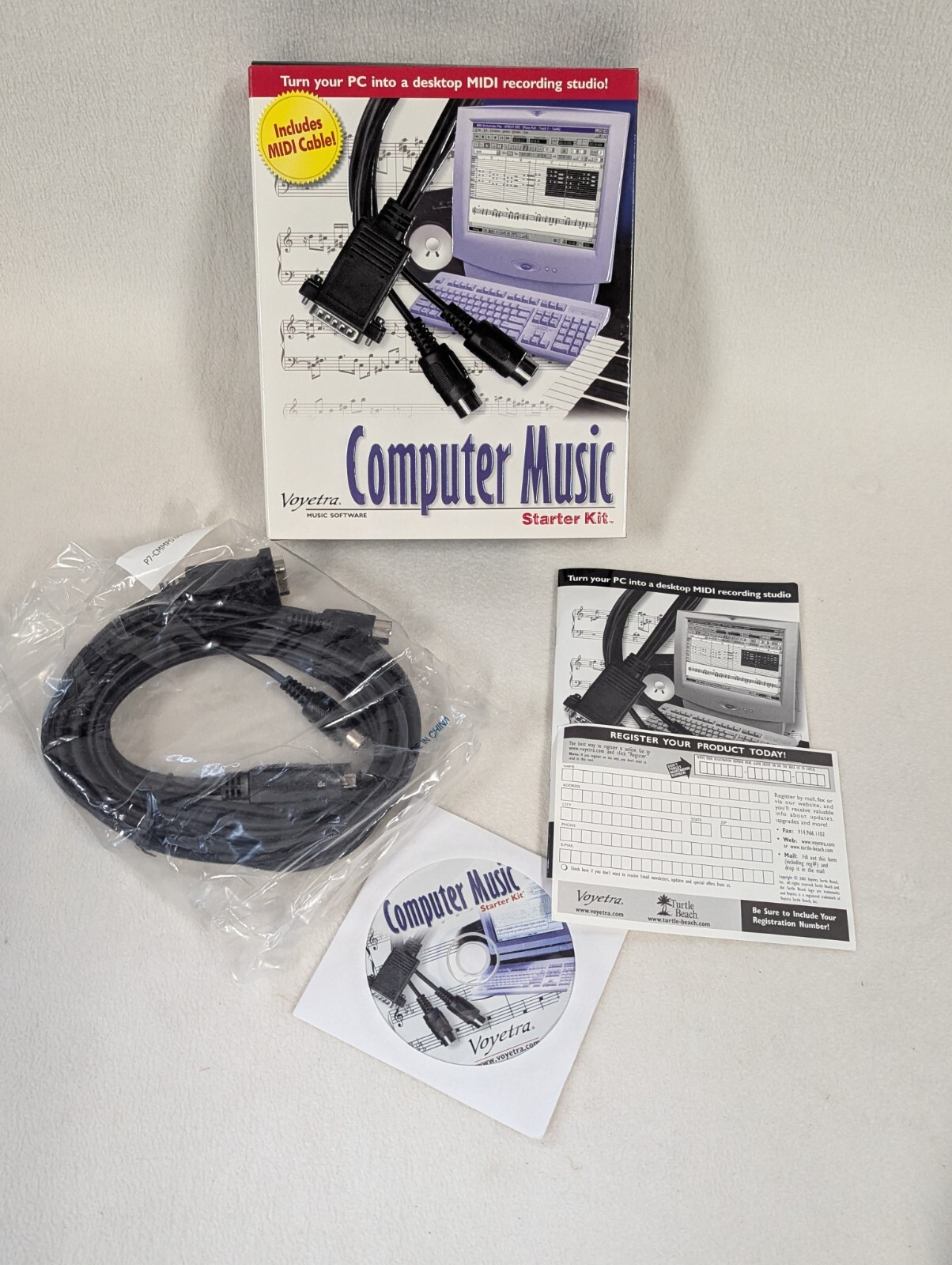 Voyetra Computer Music Starter Kit ~ CD-ROM ~ Windows 2K XP ~ Sealed Disc