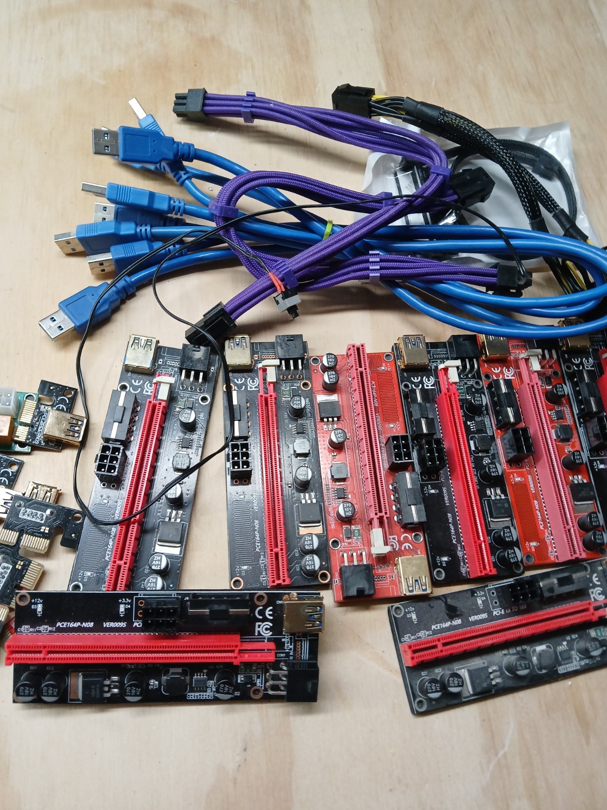 PCIe X1 to X16 Riser, PCE164P-N08 VER009S,  lot