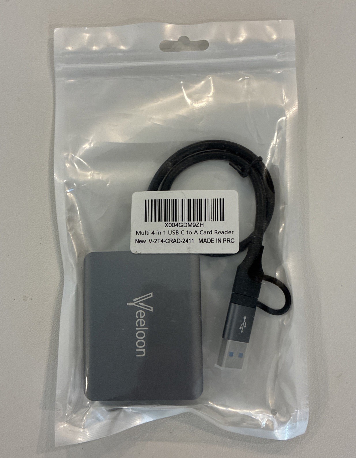 Veeloon 4-in-1 USB C USB 3.0 Memory Card Reader SD Micro SD CF MS Adapter