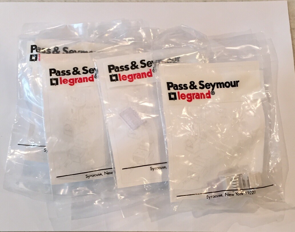 Lot Of 4 Keystone Jack RJ25 Category 3 USOC Wiring White