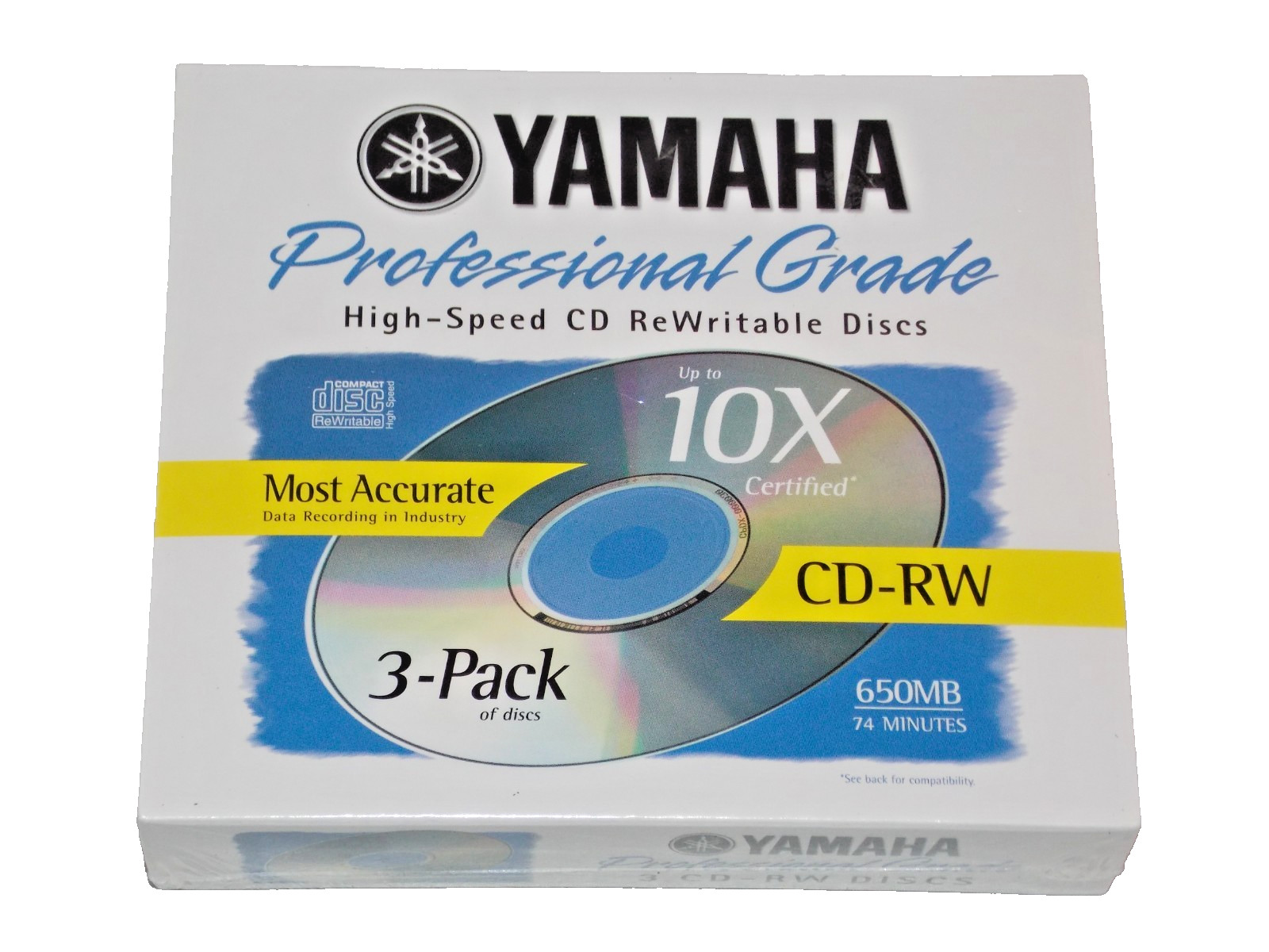 Yamaha Professional Grade High-speed CD Rewritable Disc-650 MB-74 Minutes