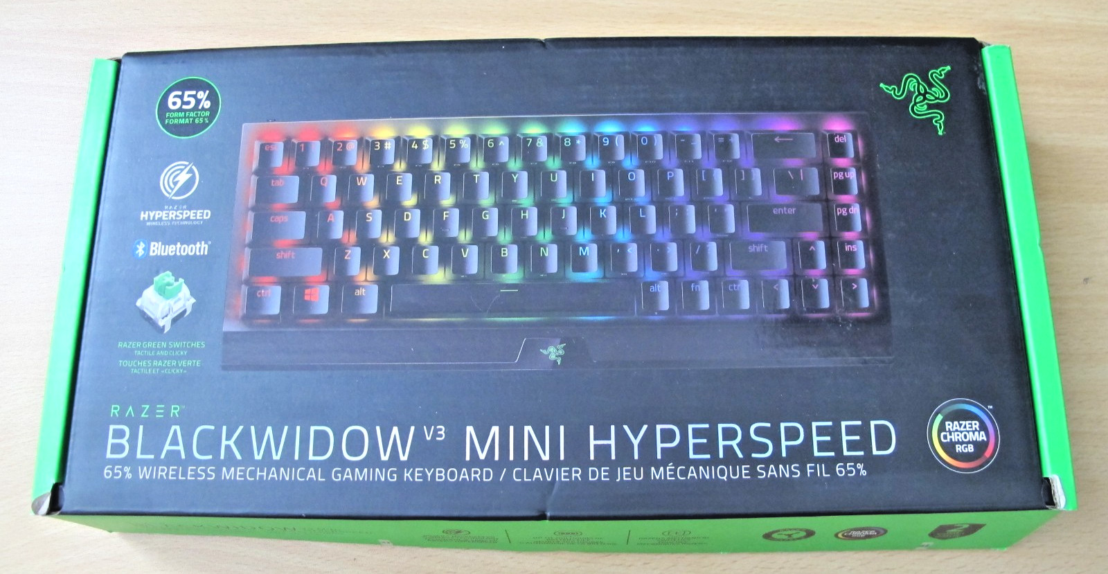 Razer BlackWidow V3 Mini HyperSpeed Mechanical Gaming Keyboard  Black Unused New