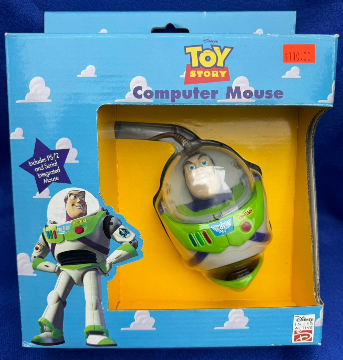 Vintage Disney Interactive Toy Story Buzz Lightyear Computer Mouse