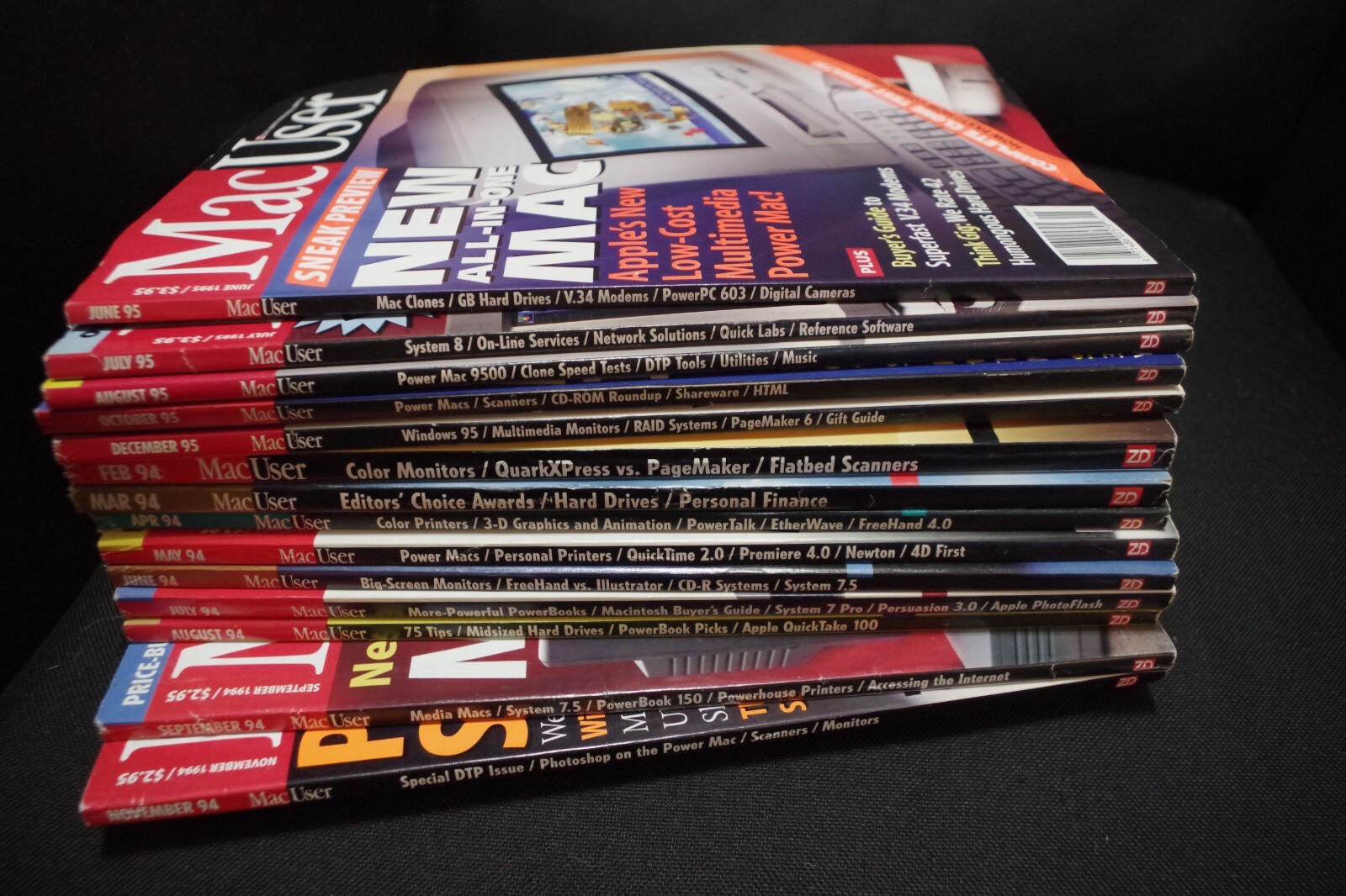 1995-1996 MAC USER MAGAZINES, 14 EDITIONS  Great condition