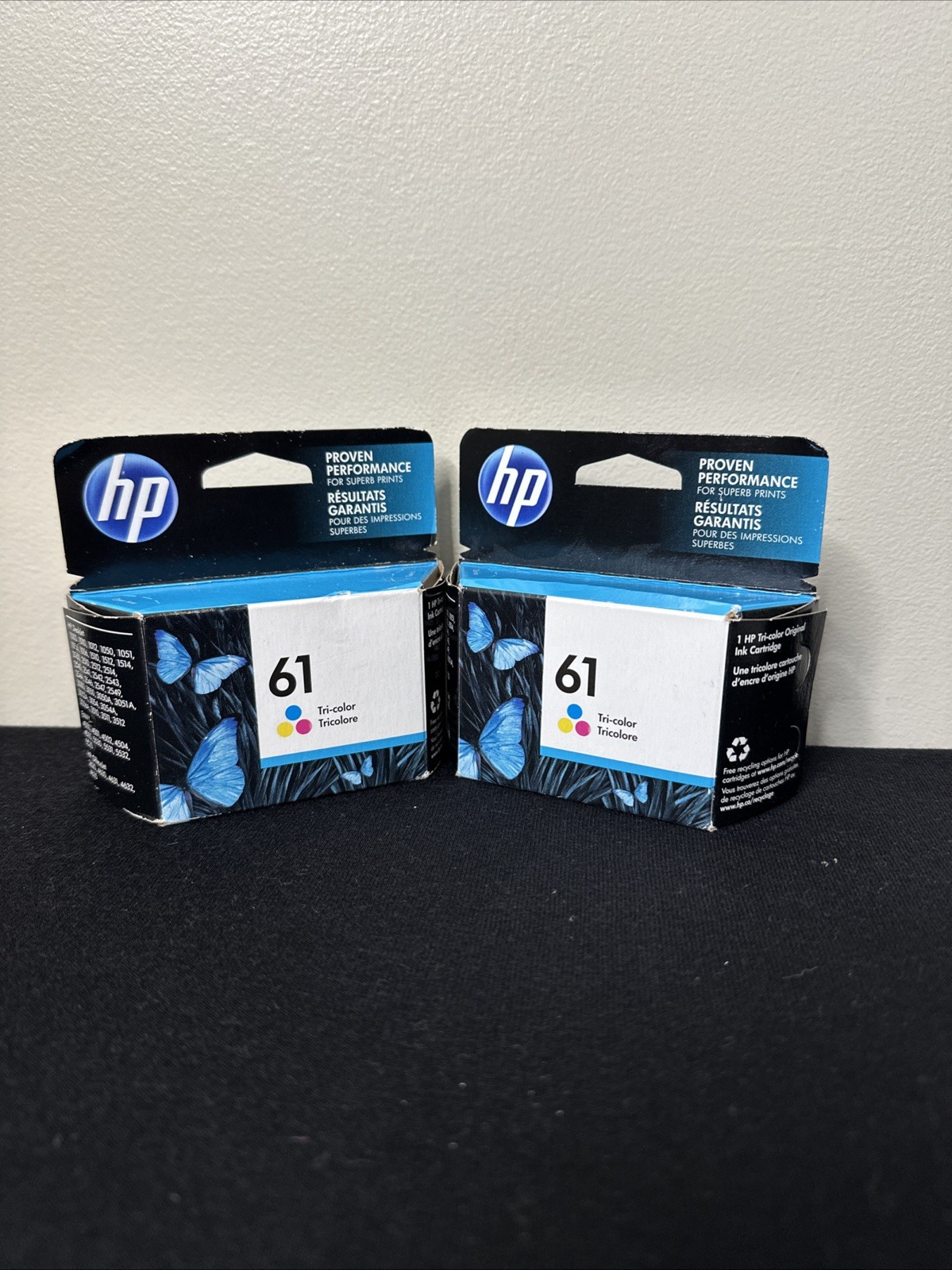 Lot Of 2 New Genuine HP 61 Tri- Color Ink Cartridges set~proven performance