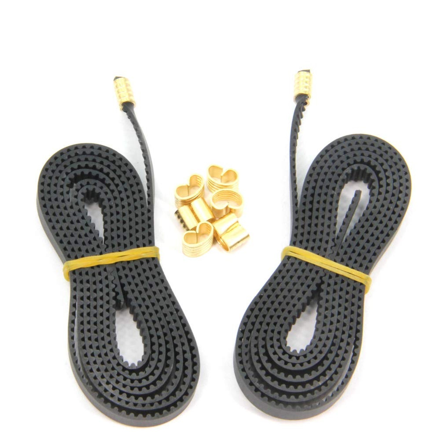 2pcs 2GT Open Timing Rubber Belt Length 1.2Meter Width 6mm with 8pcs Copper B...