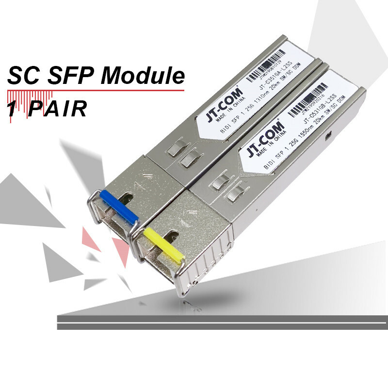 2pcs SC SFP Module Gigabit DDM BIDI Gbic 1000Mbps Fiber Tranceiver SFP Module