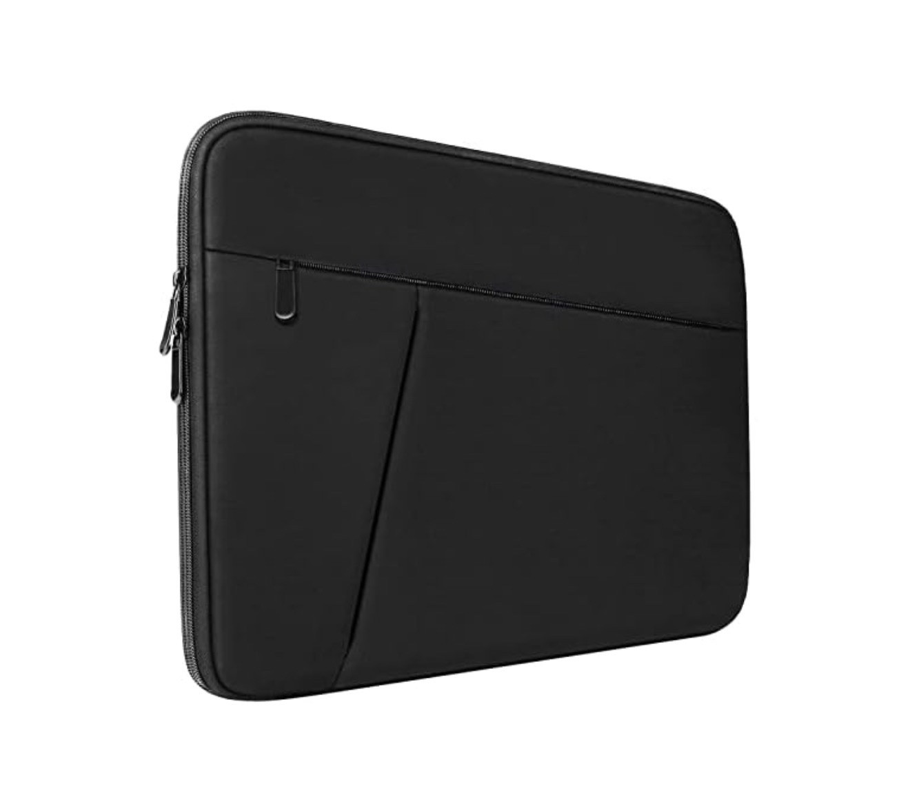 15.6” Laptop Computer Protective Carrying Sleeve Zipper Cushioned Cover - Black