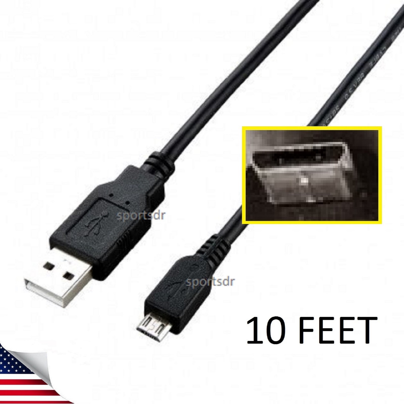 LONG USB Sync Cable Data Cord Wire Plug for Epson WF100 WF-100 Workforce Printer