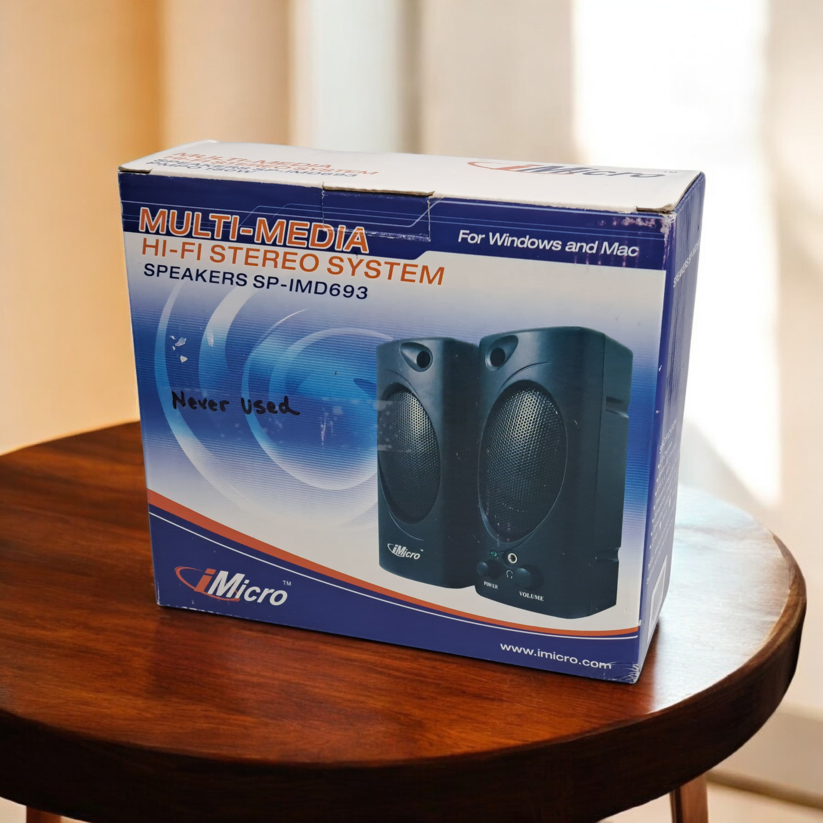 iMicro Multi-Media Hi-Fi Stereo System Speakers SP-IMD693 - New in Open Box