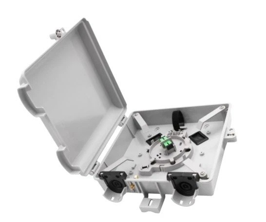 Fiber Optic NID FTTH Box Loaded w/1 SCAPC Adapter Meant for splicing