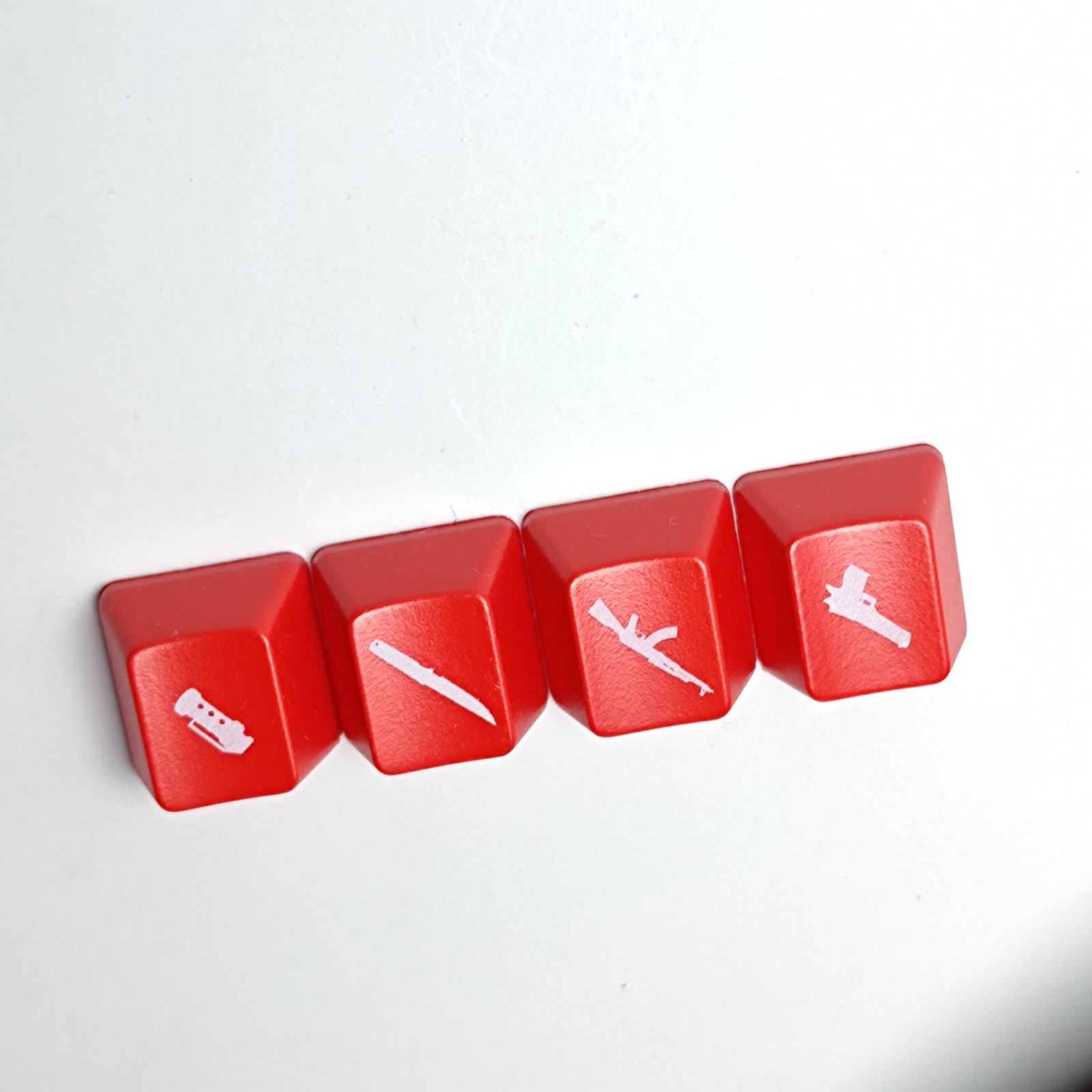 4 PCS Keycaps ABS For OEM R4 Key Caps Red Keycaps Translucent Keycaps Keyboard