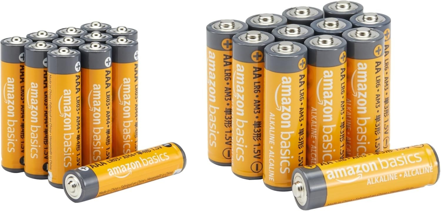 Amazon Basics 24 Count AA & AAA High-Performance Alkaline Batteries Value Pack -