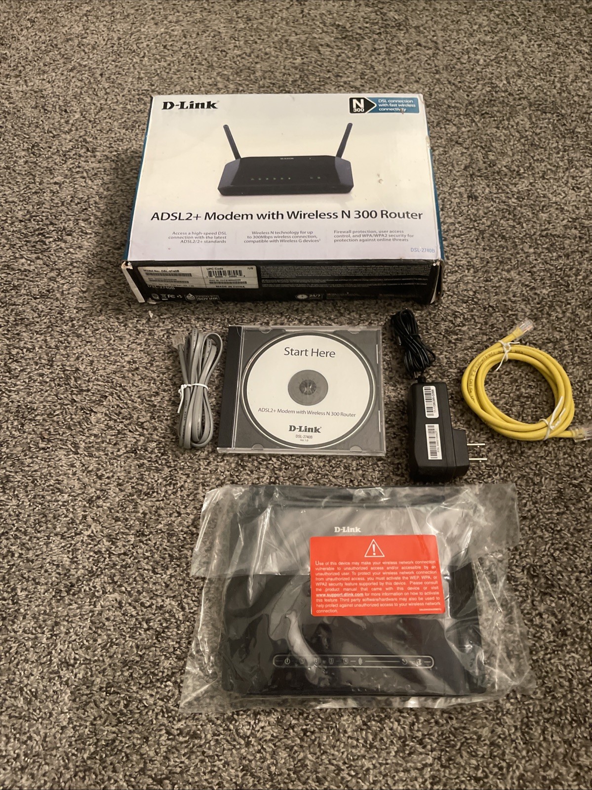 ADSL2+ D-LINK DSL-2740B MODEM ROUTER BSL2740BAUSV.F1