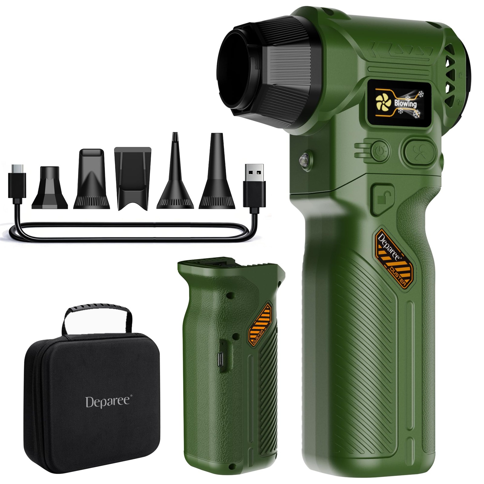 J40 Next-Gen Smart Air Blower, Compressed Air Duster, 2 Swappable Batteries, ...