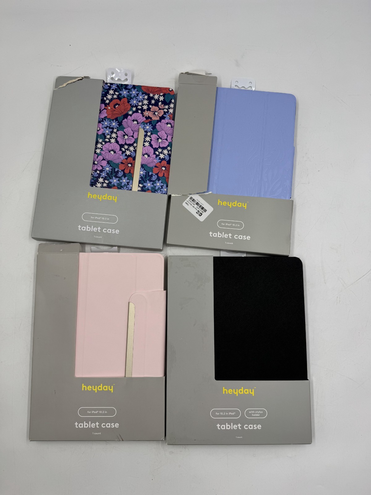 Heyday Tablet Cases for Apple iPad 10.2", Poppy Flowers Blue Pink Black - Lot 4