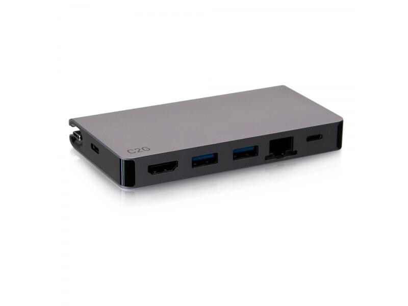 C2G USB C Dock & HDMI, USB, Ethernet, USB C & Power Delivery up to 100W C2G54457