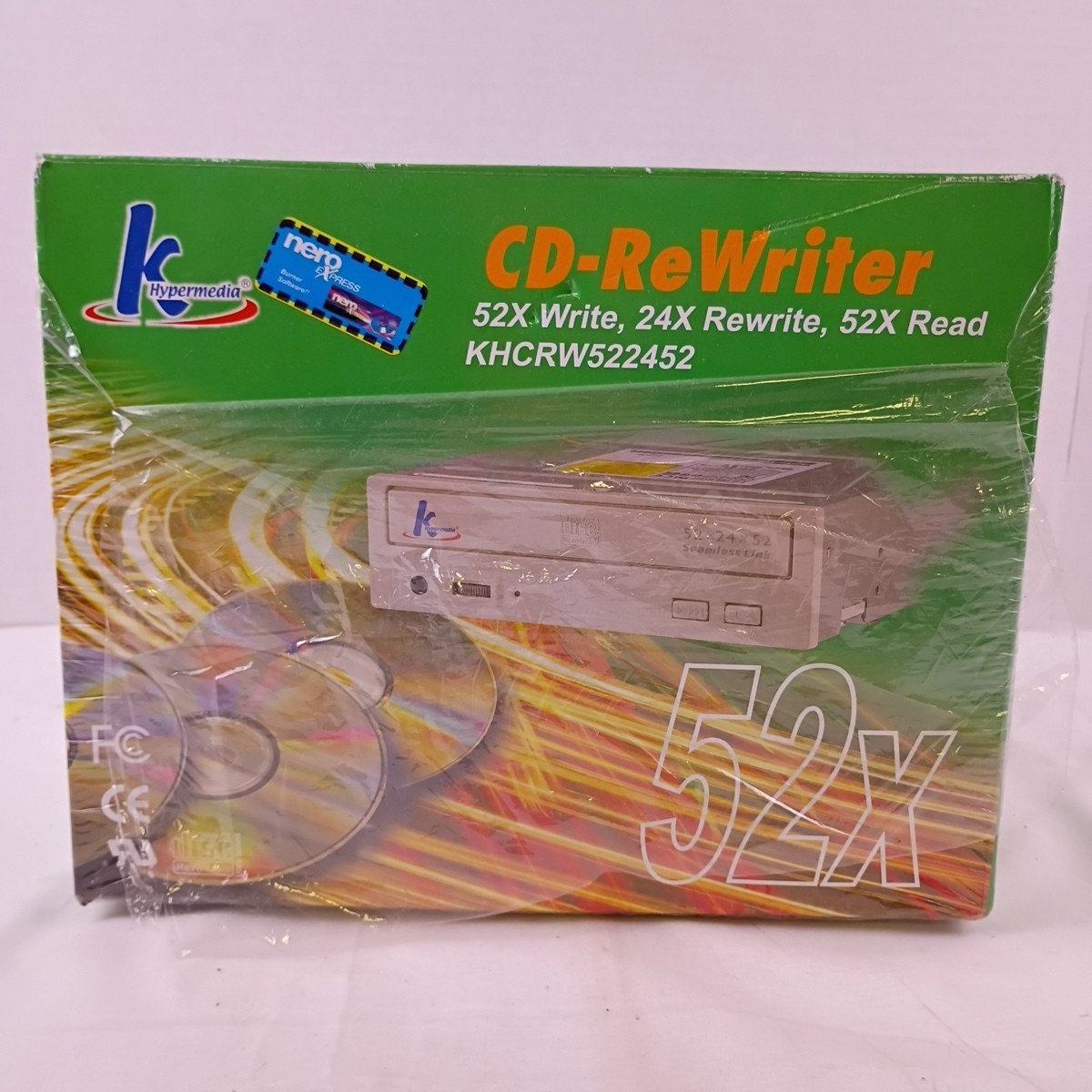 K Hypermedia CD-ReWriter 52X Write 24X Rewrite 52X Read KHCRW522452 Open Box