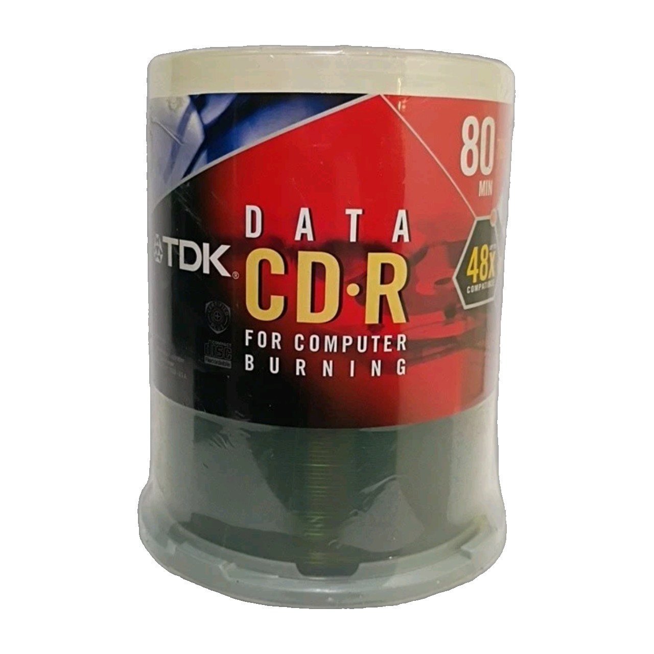 TDK ~Data ~CD-R ~48X ~80min ~700MB ~100 Pack ~For Computer Burning ~New • Sealed