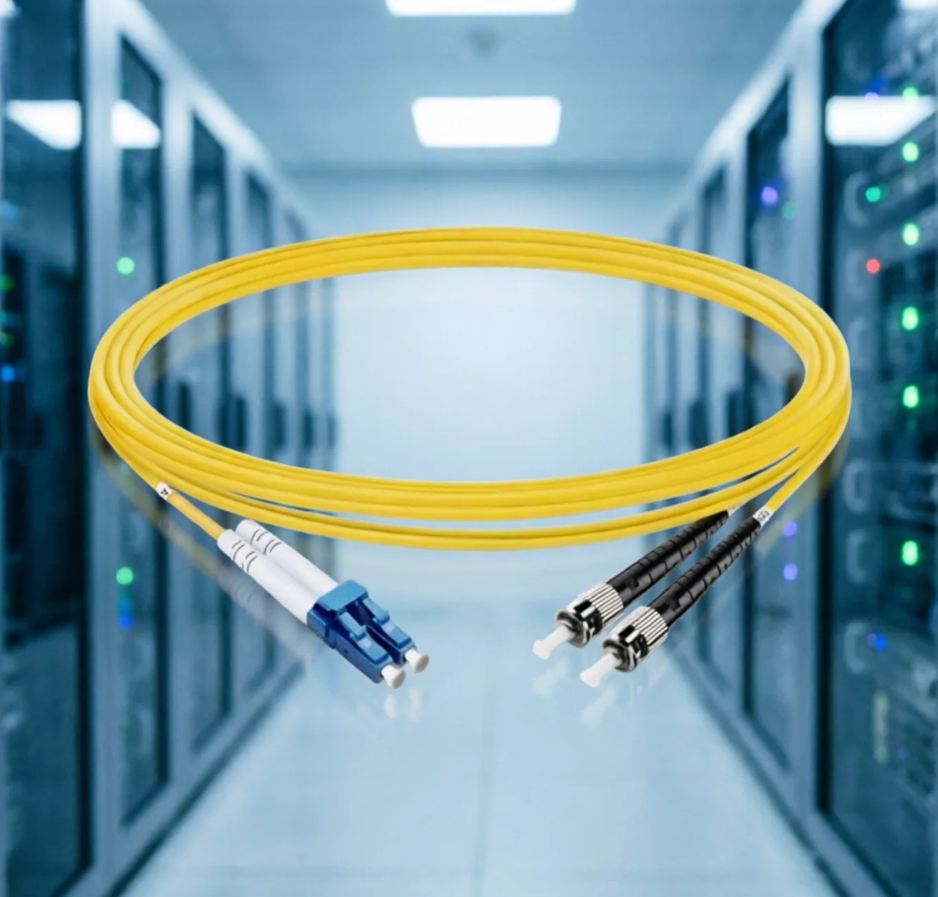 1M/2M/3M/5M/10M LC UPC-ST UPC Duplex OS2 SM LSZH 2.0mm FTTH 