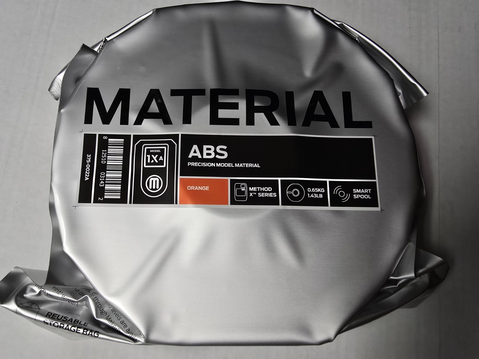 MakerBot ABS Filament for Method  3D Printer Orange 0.65kg 1.43lb 375-0022A