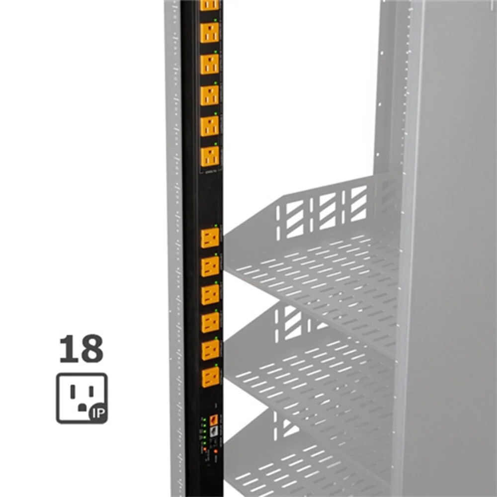 WattBox WB-800VPS-IPVM-18 - IP Vertical Power Strip, 18 Controlled Outlets