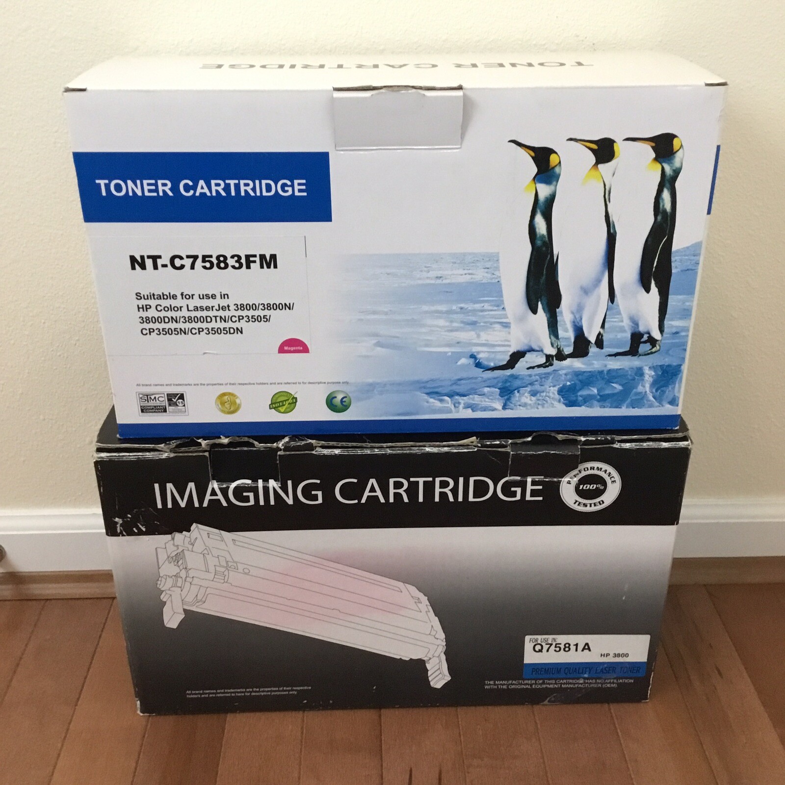 Printer Toner Cartridge Compatible with HP LaserJet 3800 Magenta & Cyan 2 piece 