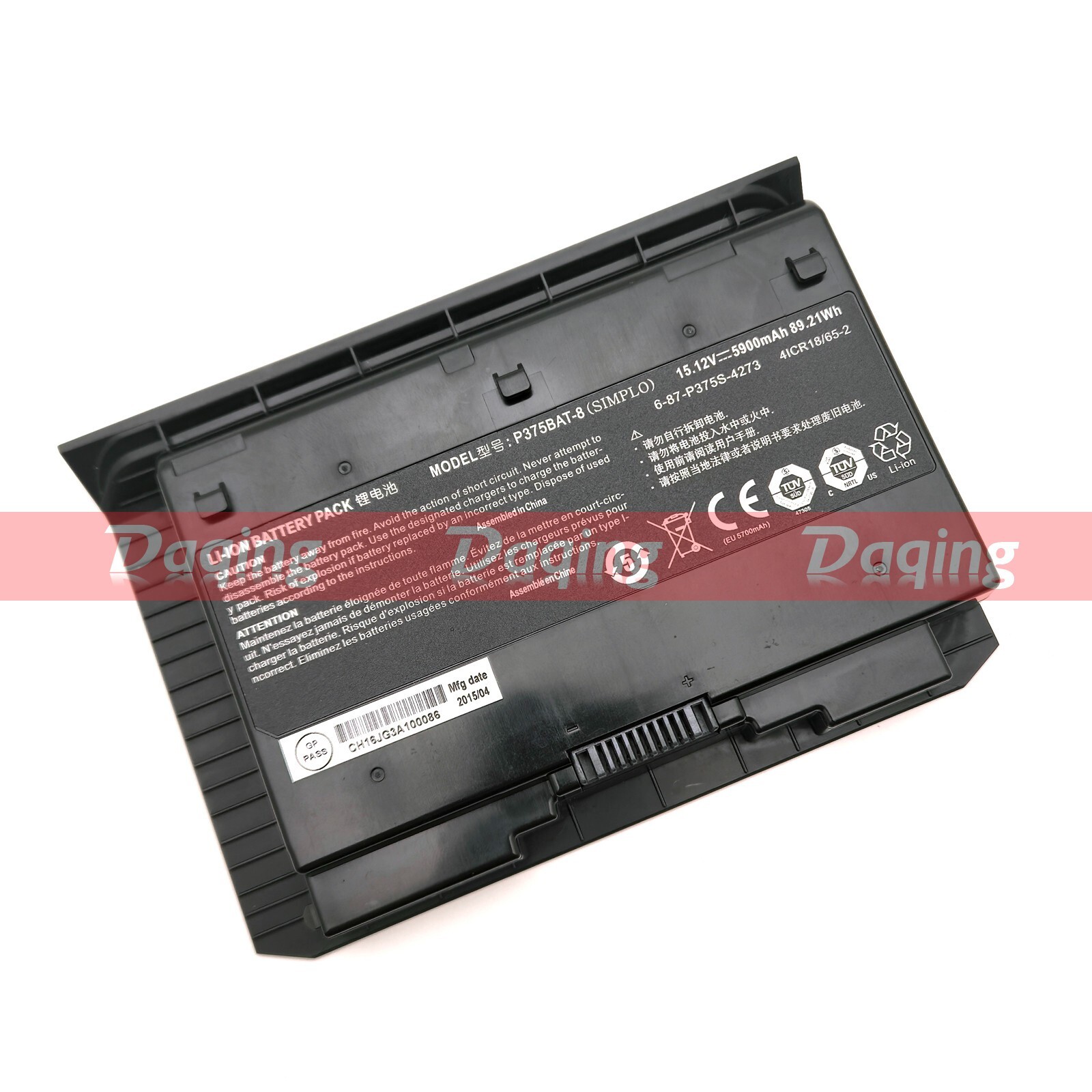 New Original P375BAT-8 Battery for Clevo P377SM P370SM P375SM P370EM P375SM-A