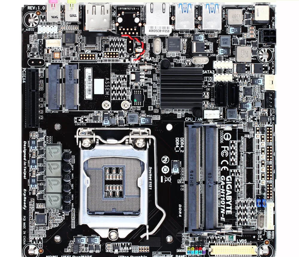 For Gigabyte GA-H110TN-E LGA1151 DDR4 DP+ Mini-ITX Motherboard