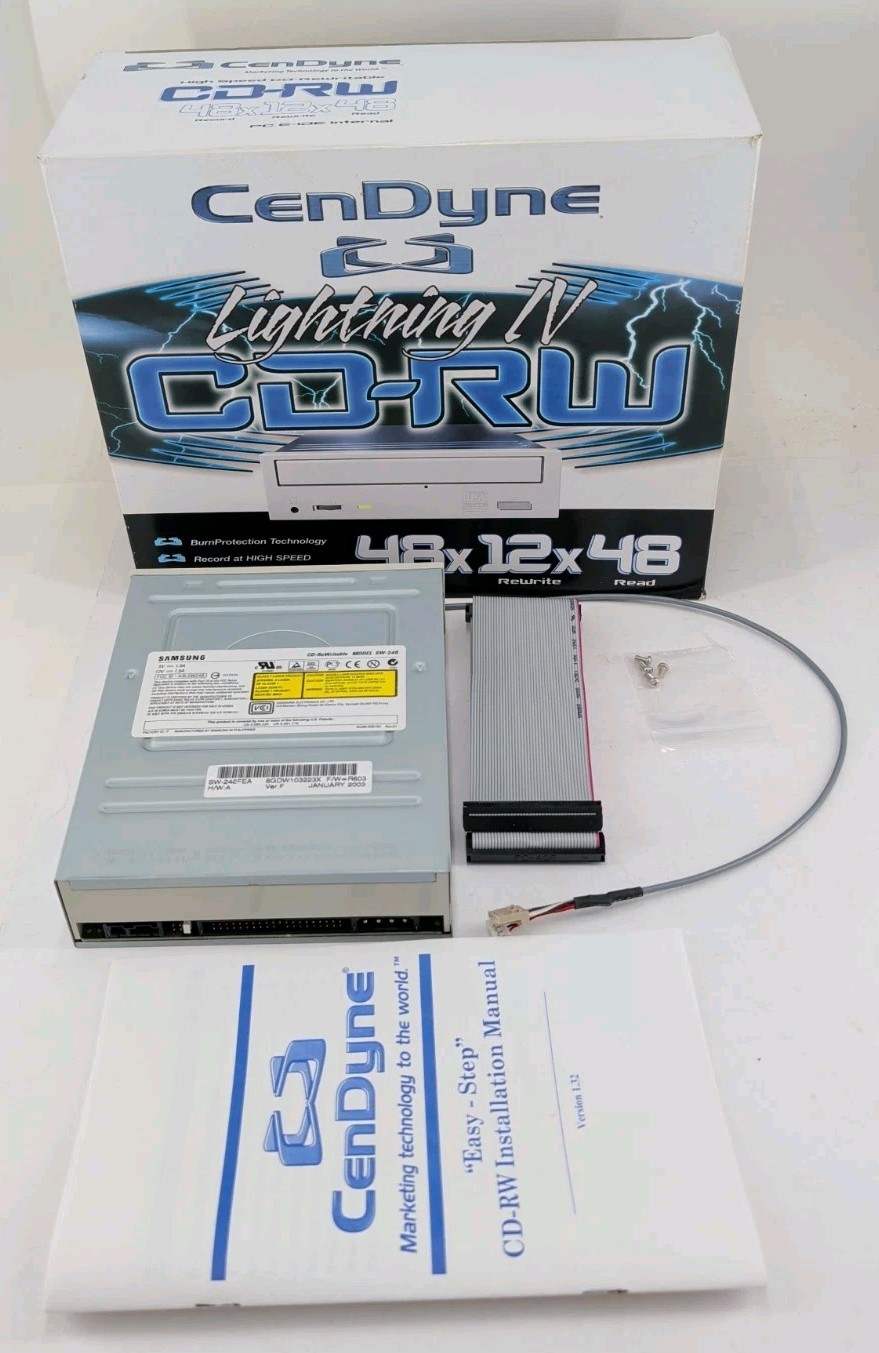 CenDyne Lightning IV CD-RW 48x12x48 Internal ATAPI 5.25in White PC New Open Box 