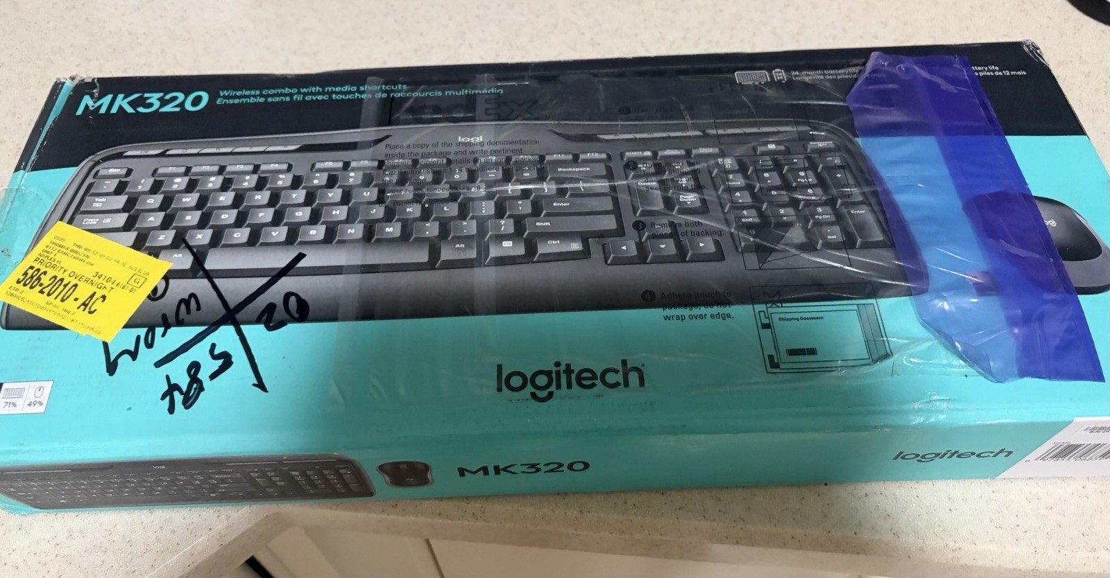 Logitech MK320 (920002836) Wireless Keyboard and Mouse Combo New