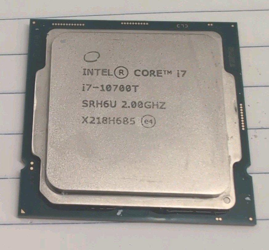 Used Intel Core i7-10700T 8-Core 2.00GHz LGA1200 CPU Processor SRH6U.