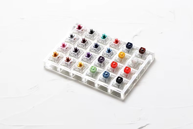 KPrepublic 24 Kailh Switch Tester Acrylic Base with Blank Keycaps Mechanical