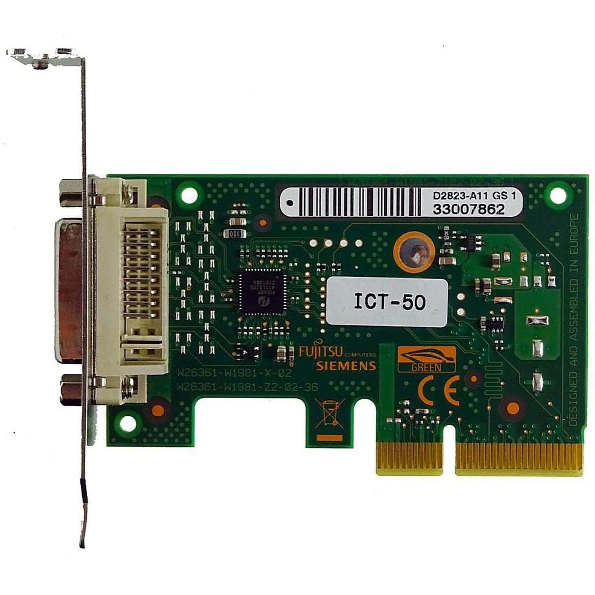 Fujitsu D2823-A11 Pci-E X1 Additional Video Expansion Card Dvi Screen