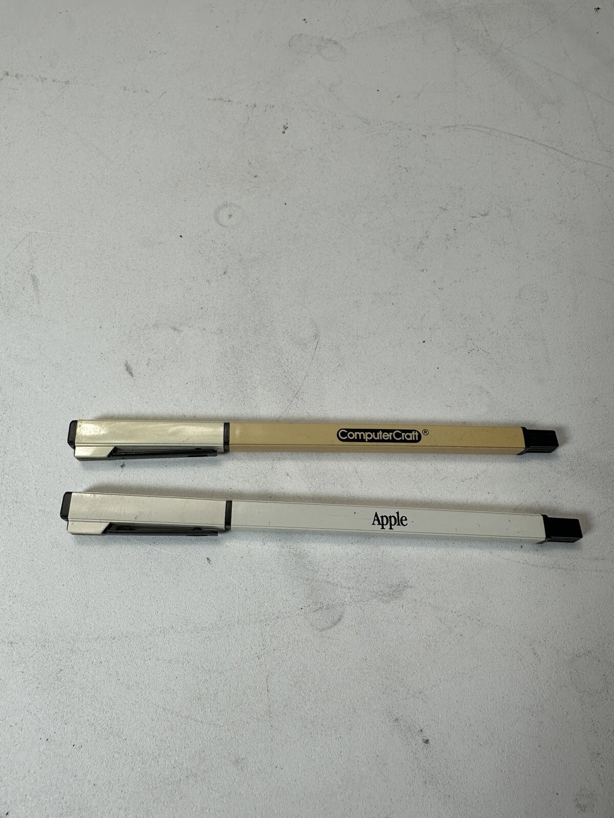 2X - Vintage Apple Computer Pens Computercraft Promotional Rare