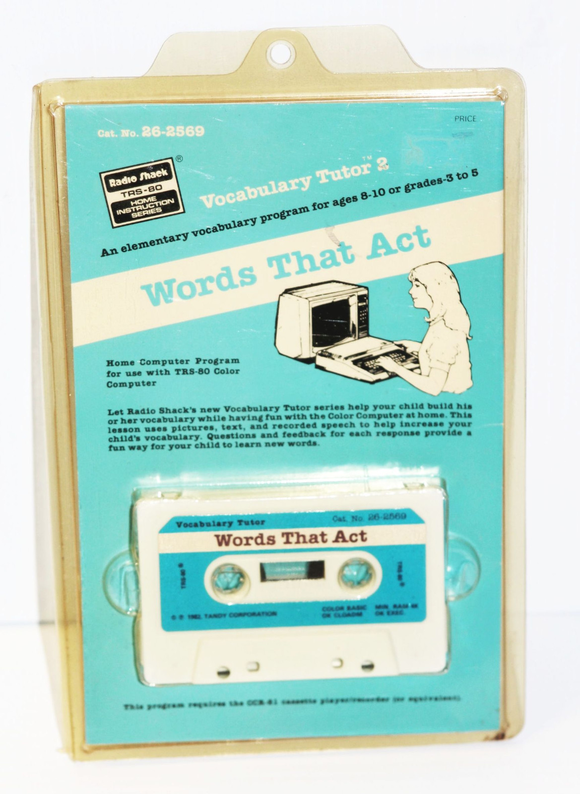 Words That Act - Computer Program Cassette Tape Radio Shack TRS-80 Tandy TRS80