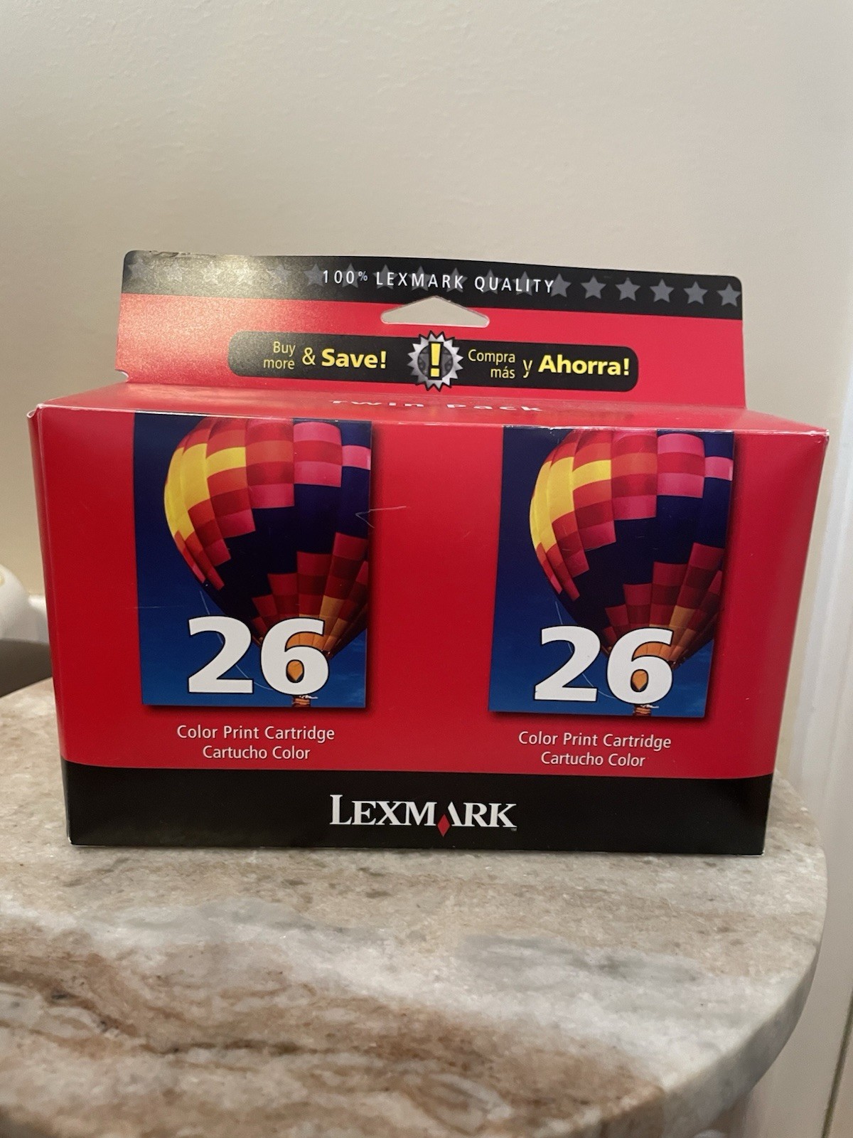Lexmark Genuine Twin Pack # 26 Color Print Ink Cartridges 10N0139 Brand New