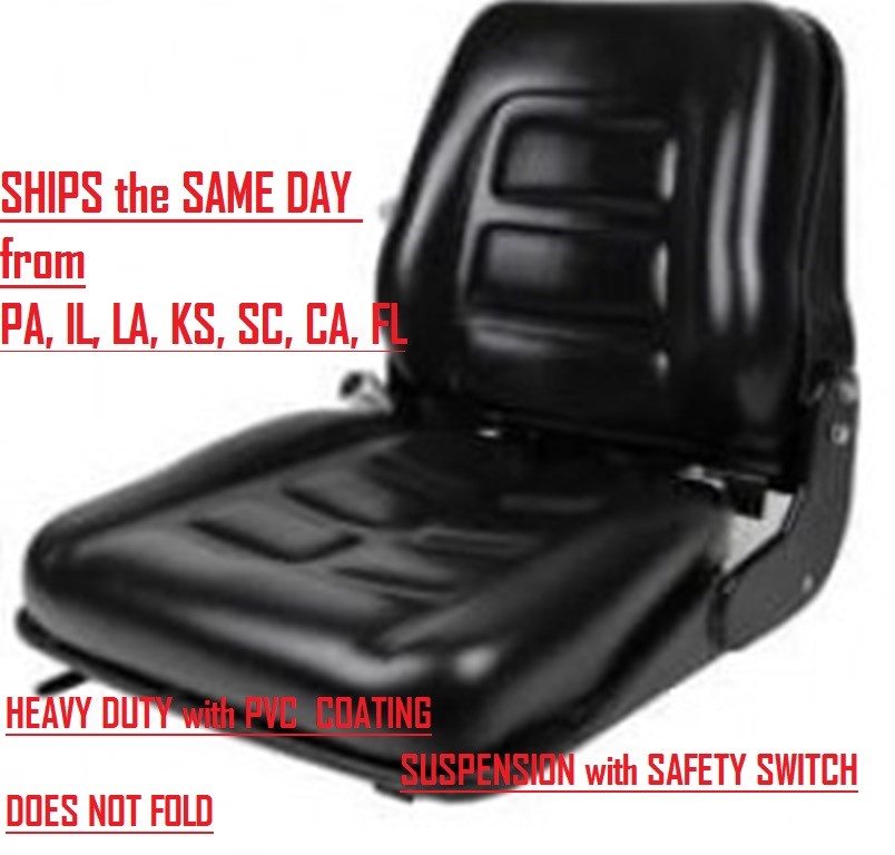 HEAVY DUTY VINYL PVC SUSPENSION SEAT FORKLIFT MITSUBISHI NISSAN HYSTER YALE HILO