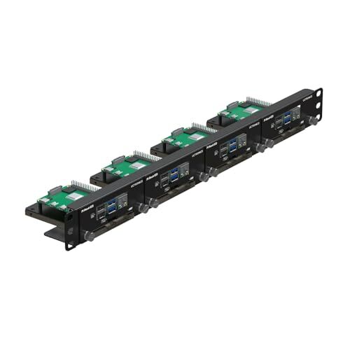UCTRONICS 19” 1U Rack Mount for Raspberry Pi with SSD Mounting Brackets 