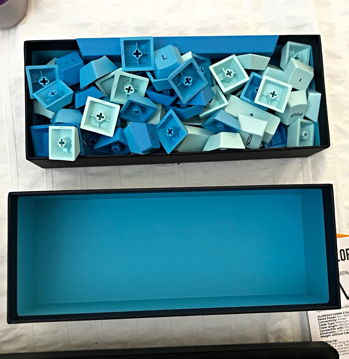 Glorious - GPBT Gradient Ocean Blue Keycaps Only