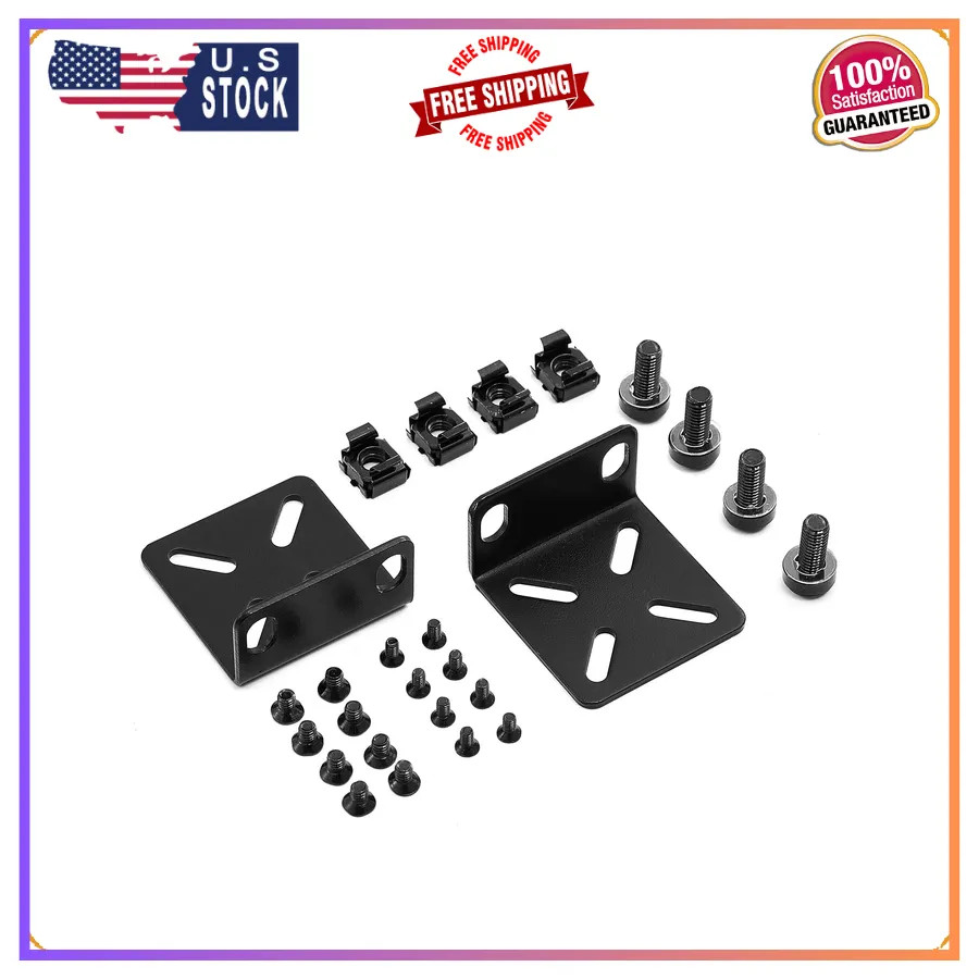 MokerLink Rack Mount Kit for 17.3 inch Wide Switches Adjustable Hole Distance