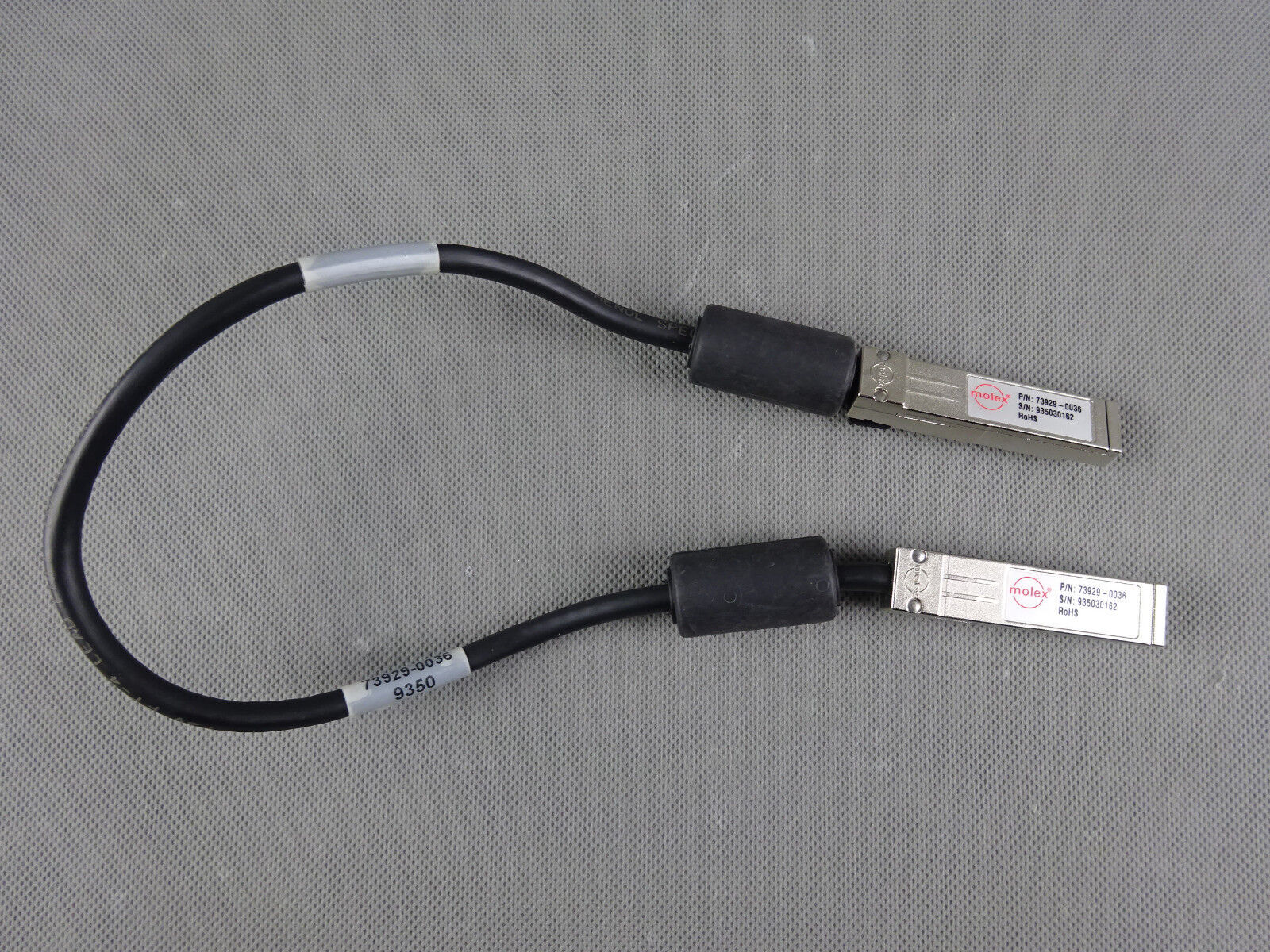 Molex NetApp SFP to SFP Cable Interconnect Cable 73929-0036 0.5m 112-00084