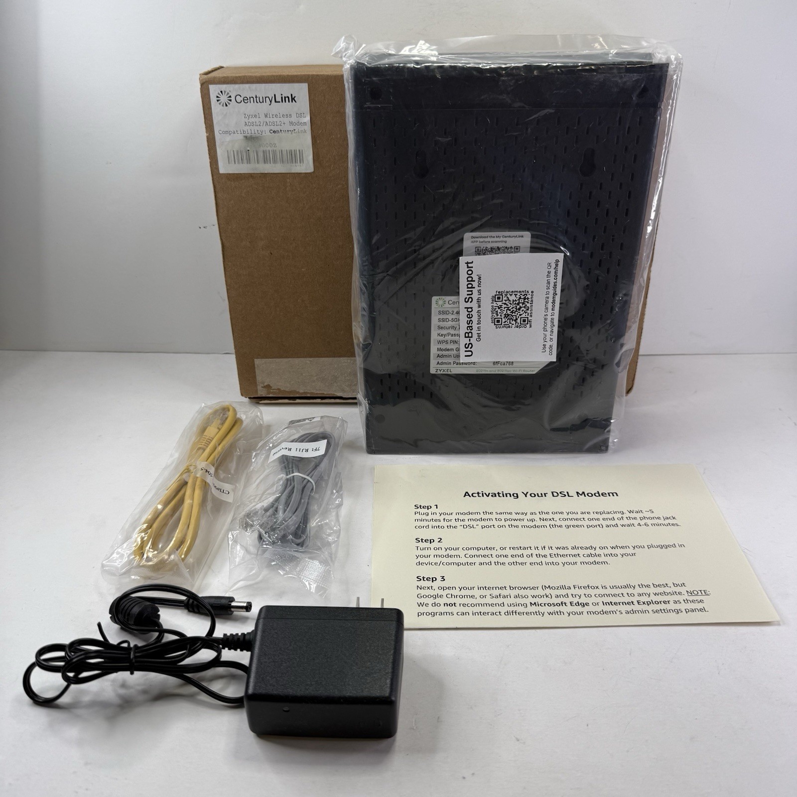 Zyxel C3000z Modem Centurylink - New