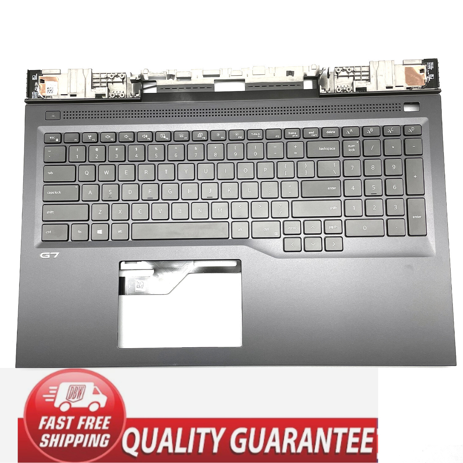 US Palmrest Upper Case w/Backlit Keyboard Black For Dell 17 G7 7700 0RC7PR RC7P