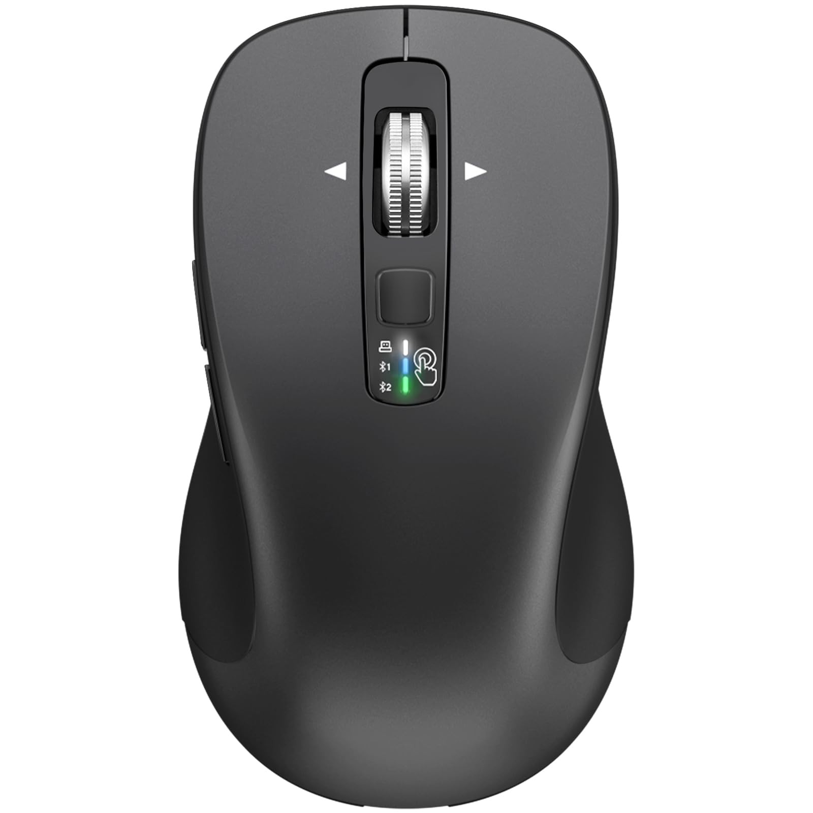 CITLLA Wireless Bluetooth Mouse (USB + BT1 + BT2), Full Size Mouse, 4-Way Scroll