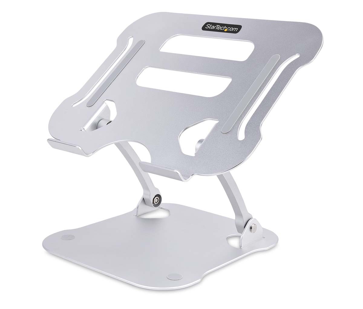 StarTech Laptop Stand for Desk, Adjustable Height, Aluminum, Supports up to 22lb
