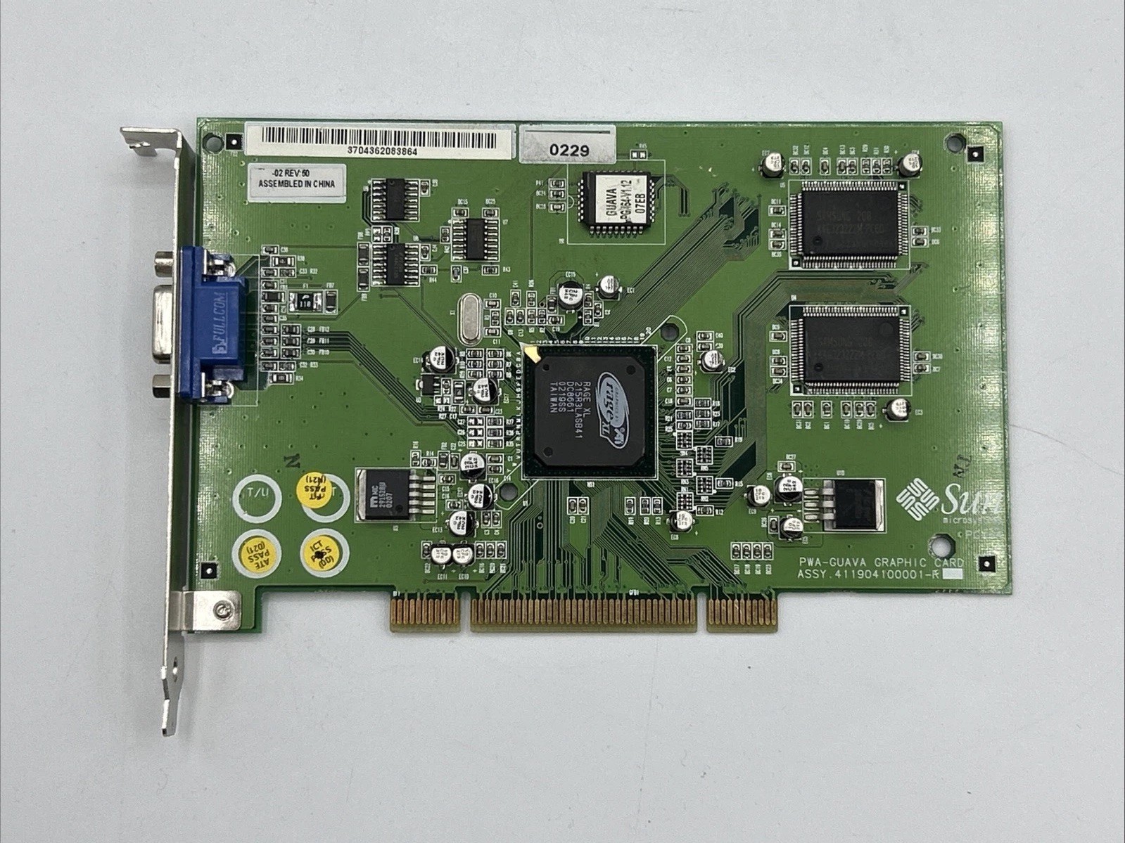 Sun Microsystems PGX64 PCI Video Graphics Card PWA-GUAVA 411904100001-R 8MB