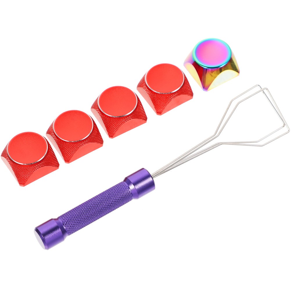 Colorful Gradient Aluminum Metal Keycap Set Universal Replacement Keycaps