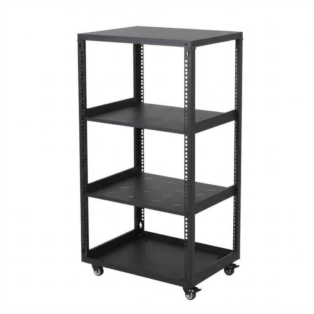 Heavy Duty 15U 20U Open Frame Network Rack with Casters Wall Mount or Floor